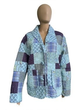 Donna Sharp, quilted patchwork, blazer, jacket, size, medium